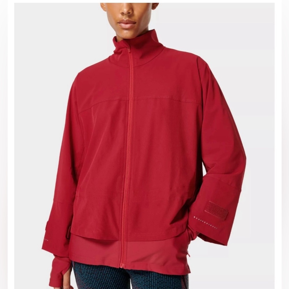 Sweaty Betty Fast Lane Running
Track Jacket Red Layered Waterproof Athleisure M